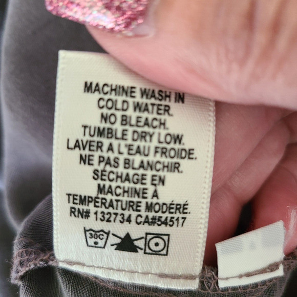 Cloth‎ & Stone Anthropologie Choker Top Medium Goth Faux Wrap Gray Grunge Rock - Picture 9 of 9